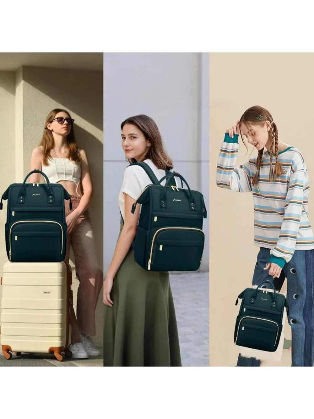 Stylish Waterproof Laptop Backpack for Women - 15.6